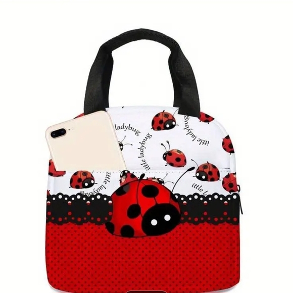 🐞Ladybug Pattern Cooler Handbag - Picture 5 of 6